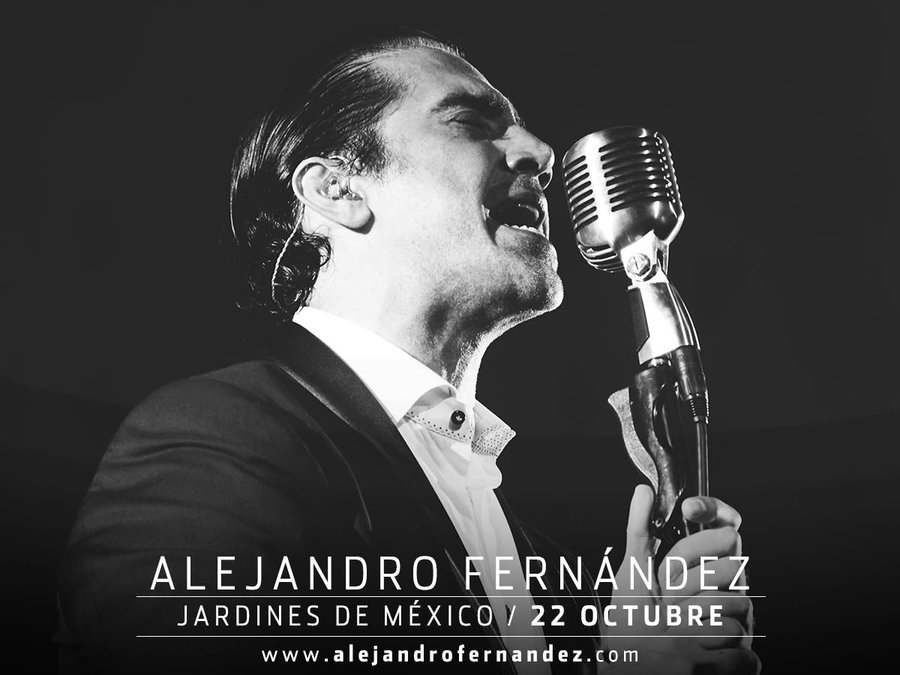 Cartel de Alejandro Fernández en Jardines de México