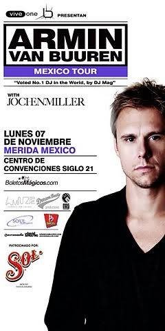 Cartel de Armin van Buuren en Mérida, Yuc.
