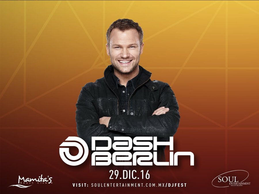 Cartel de Dash Berlin en Playa del Carmen