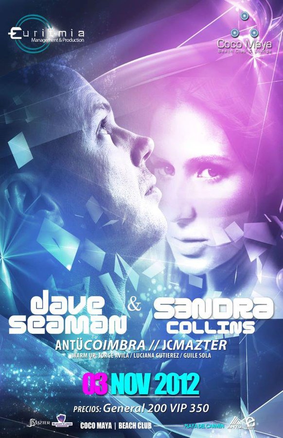 Cartel de Dave Seaman & Sandra Collins en Playa del Carmen