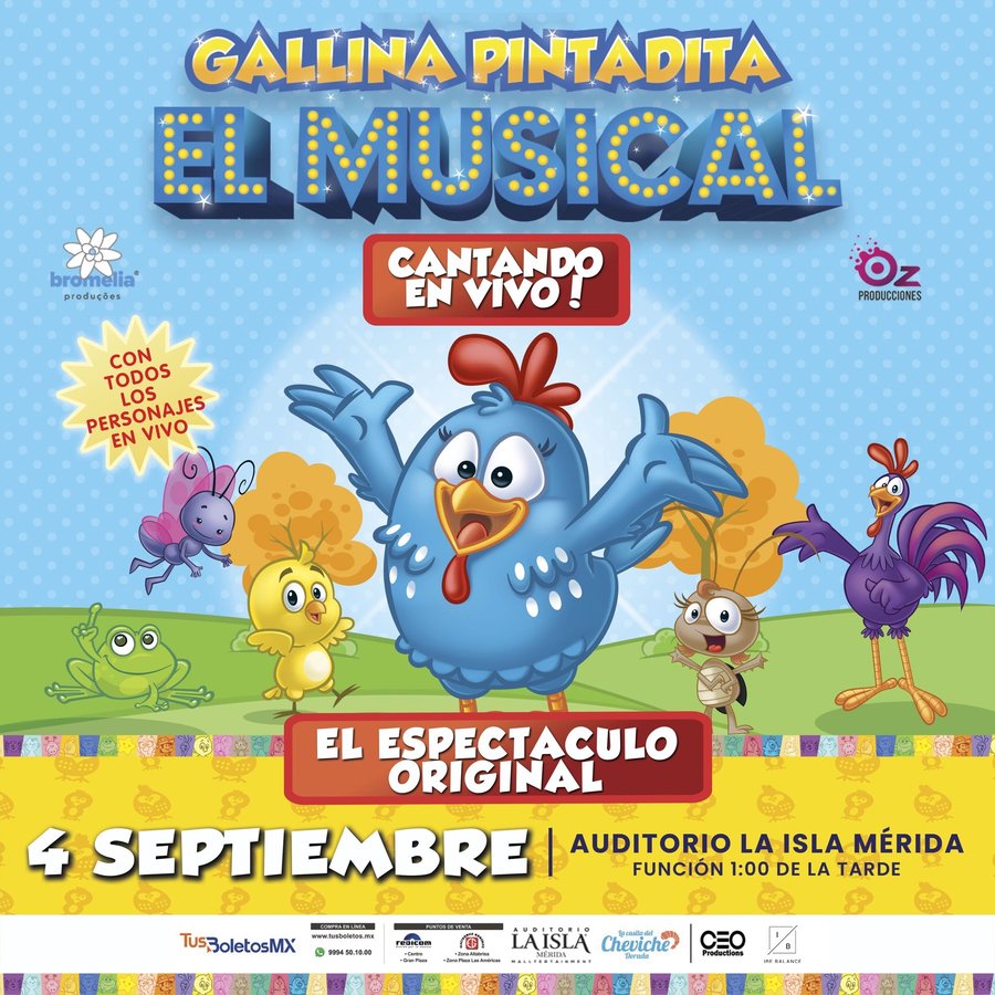 Cartel de Gallina Pintadita en Mérida, Yuc.
