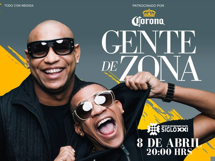 Cartel de Gente de Zona en Mérida, Yuc.