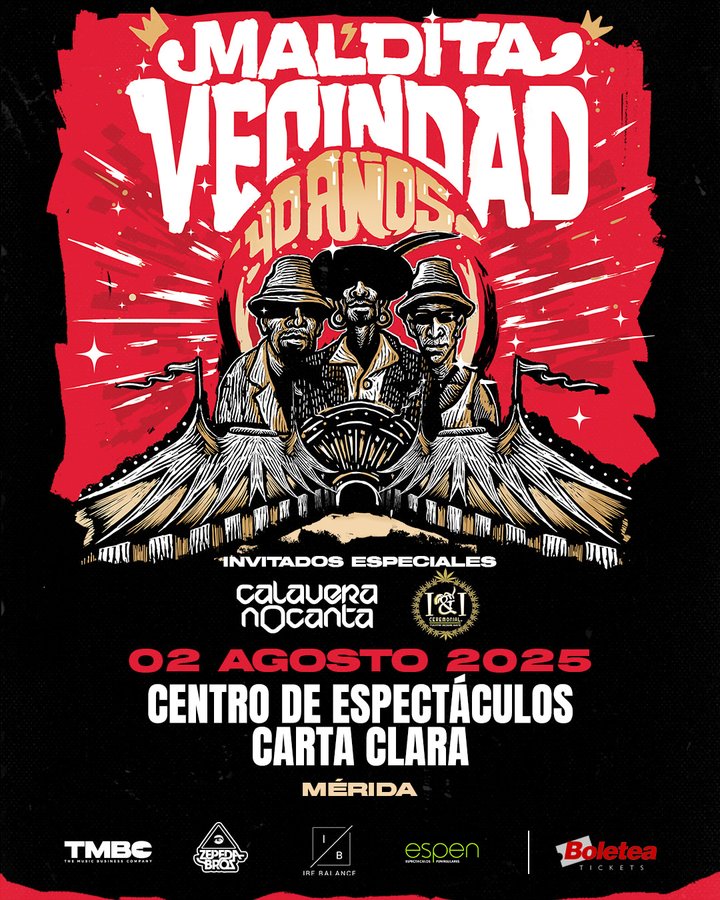 Cartel de Maldita Vecindad en Mérida, Yuc.