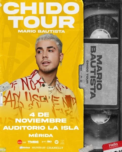 Cartel de Mario Bautista en Mérida, Yuc.
