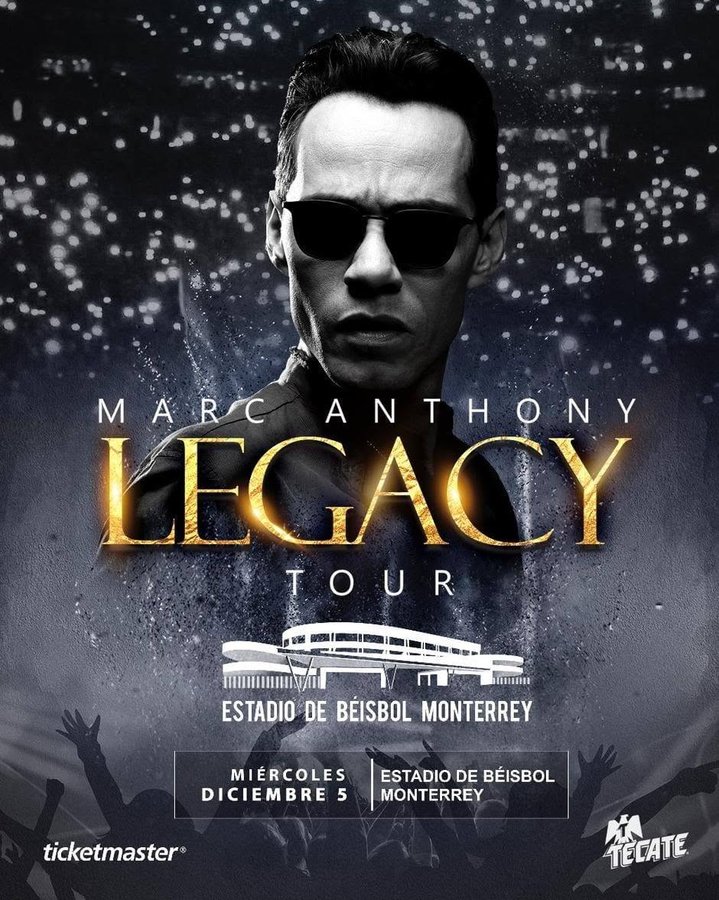 Cartel de Marc Anthony en Monterrey