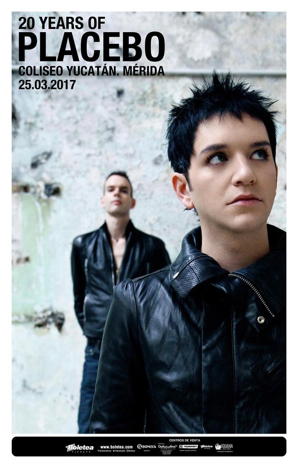 Cartel de Placebo en Mérida, Yuc.