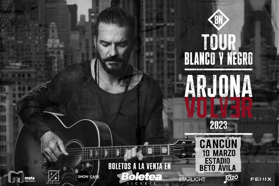 Cartel de Ricardo Arjona en Cancún