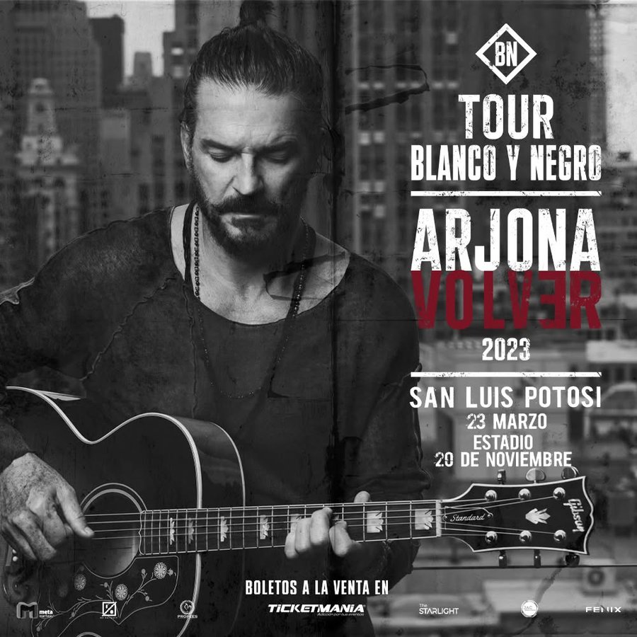 Cartel de Ricardo Arjona en San Luis Potosí
