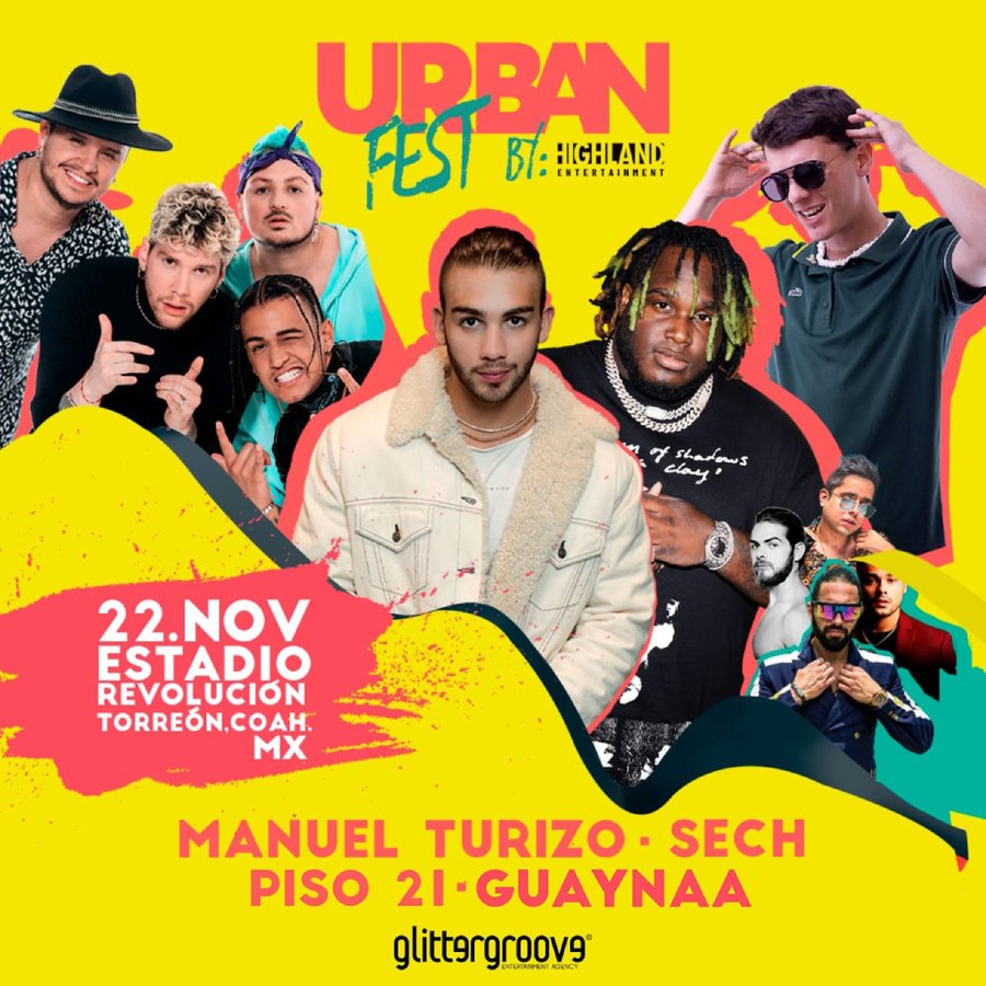 Cartel de Urban Fest en Coahuila